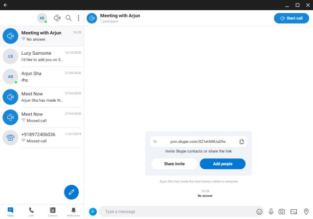 skype for chromebook