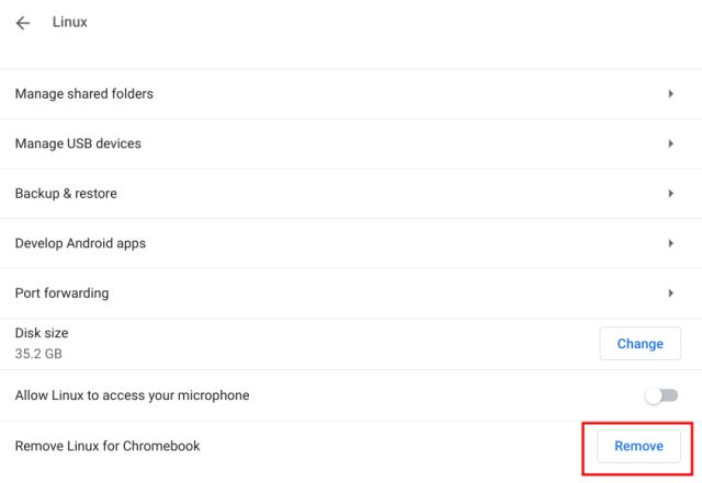 Remove Linux From Chrome Os