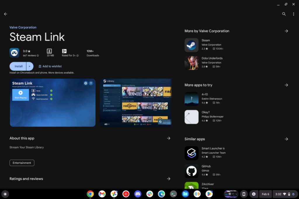 Steam Link Android app - Steam on Chromebook