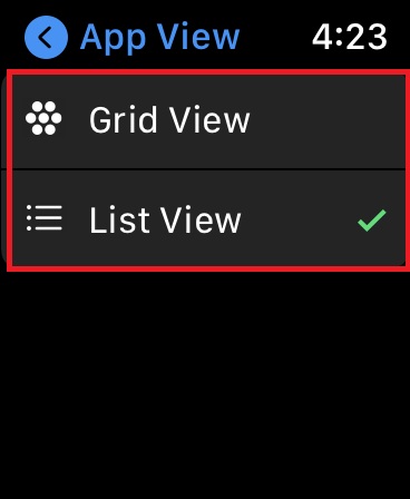 Switch between list and grid view on watchOS 7