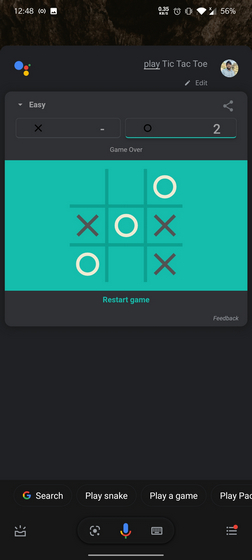 Tic Tac Toe Google Assistant