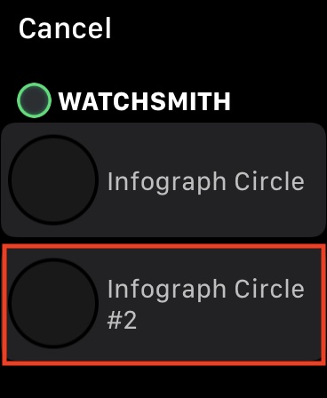 Use custom Apple Watch complication