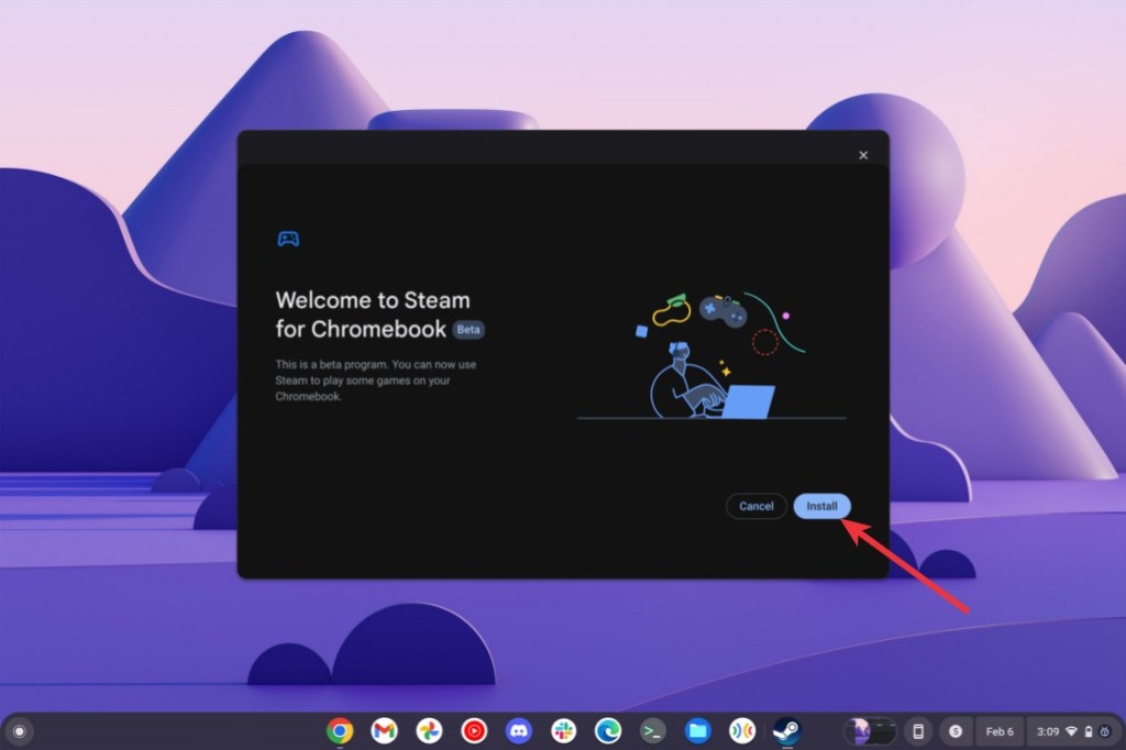 Welcome to steam on chromebook