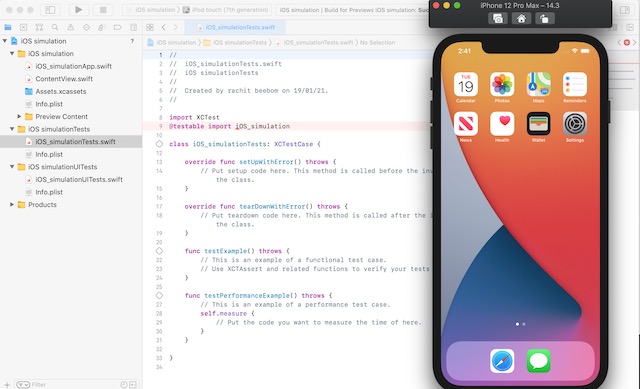 Xcode Simulation for iPhone