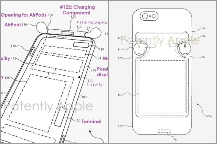 Apple patent iphone cases with airpods charging