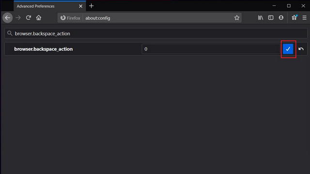 How to Re Enable Backspace Navigation Key on Firefox - 69