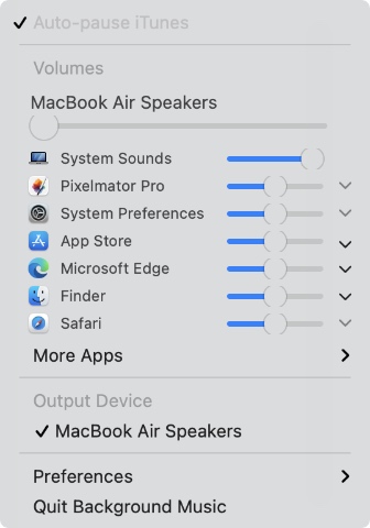 mac volume control