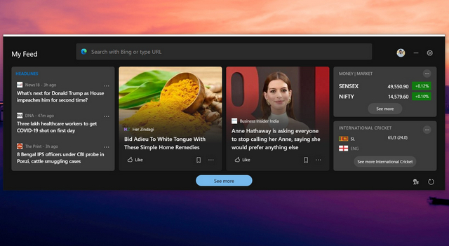 How to Get News and Weather Widget on Microsoft Edge - 74