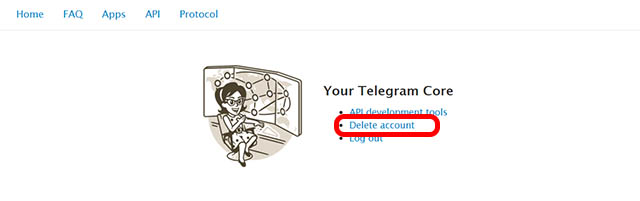 delete telegram account