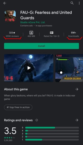 fau-g downloads india