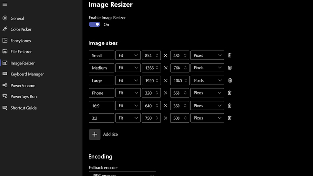 image resizer powertoys