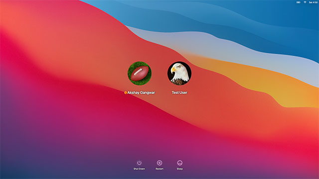 switch user lock screen mac