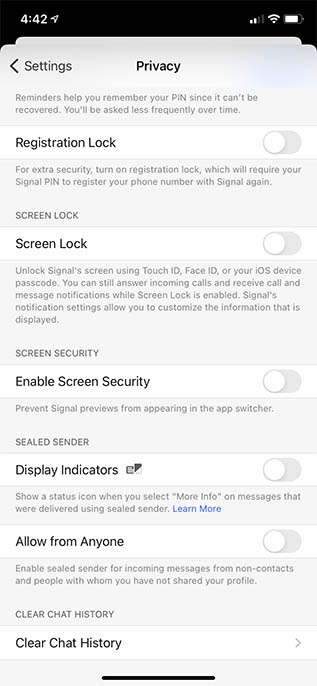 signal screen lock