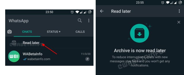 WhatsApp Close to Replacing Archive Chats with New  Read Later  Feature - 64