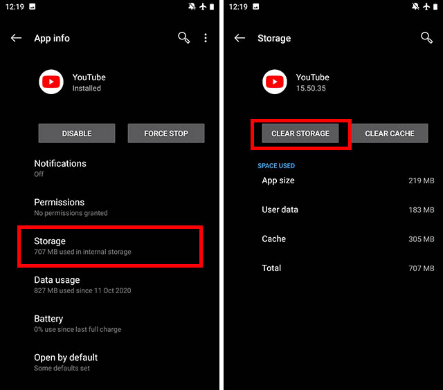 youtube comments not loading clear app data