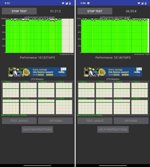 CPU Throttling Test on Smartphone
