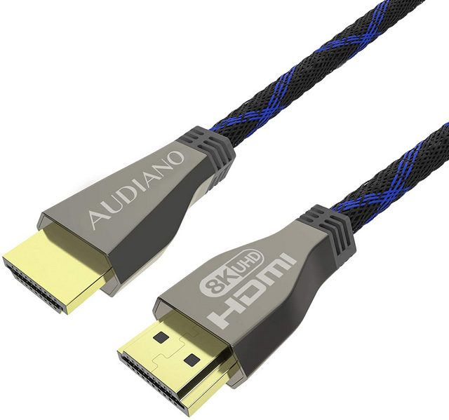 AUDIANO 48Gbps High Speed Nylon Braided HDMI Cord