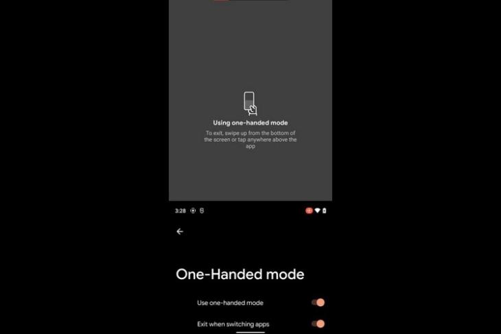 Android 12 one handed mode