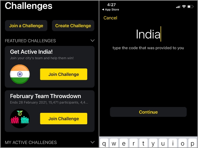 Apple Watch Get active india challenge 