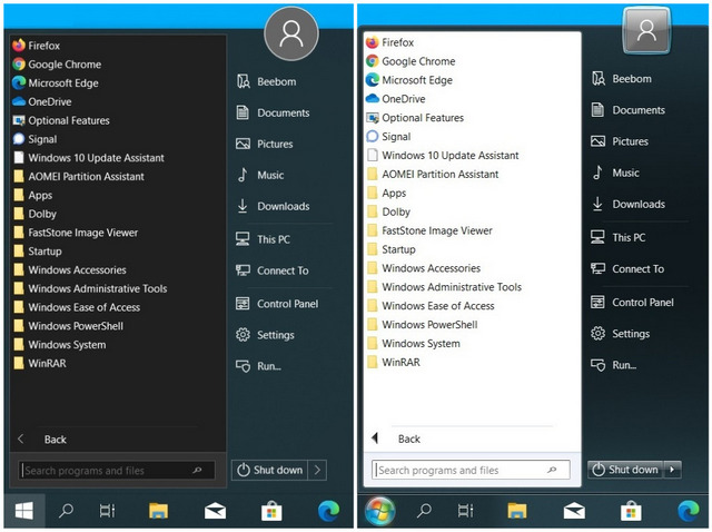 brings classic start menu back to