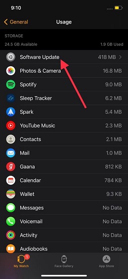 How to Delete Apple Watch Software Update File - 49