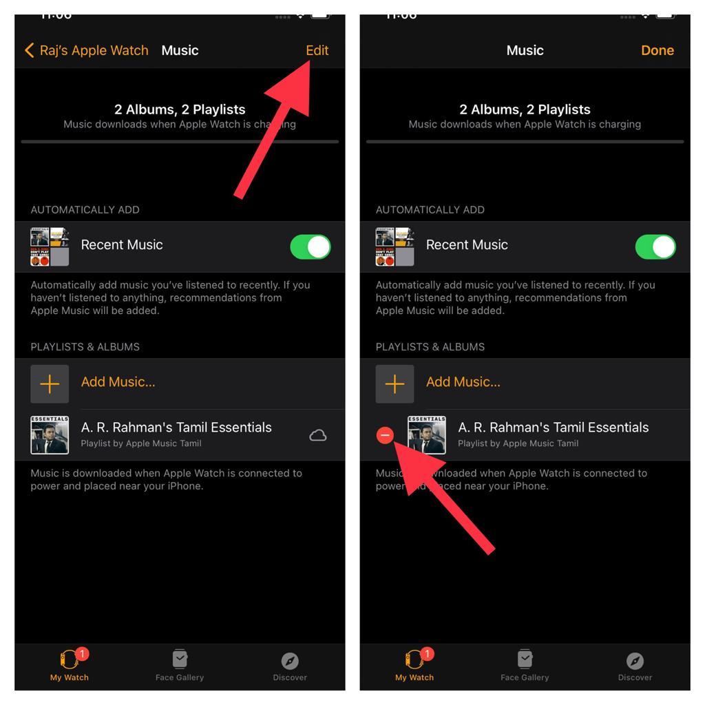 how to free up space on apple watch from iphone