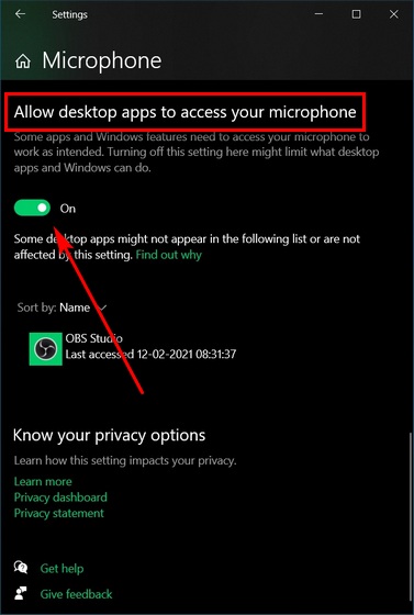 disable camera and microphone windows 10