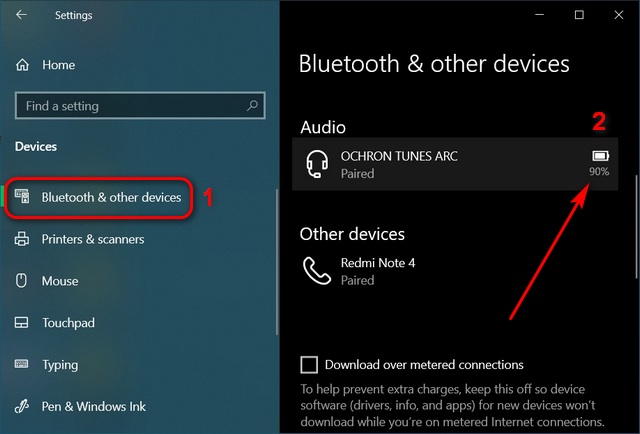 So überprüfen Sie den Akkuladestand von Bluetooth-Kopfhörern in Windows 10