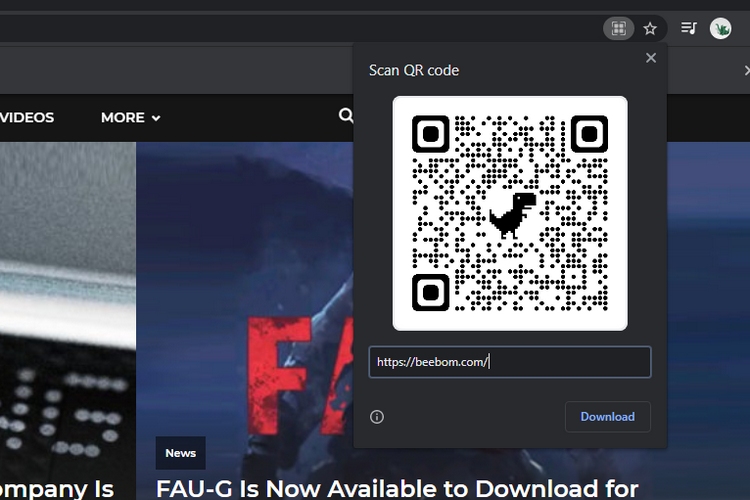 Is there a way to remove dinosaur from google qr code? - Google Chrome Community