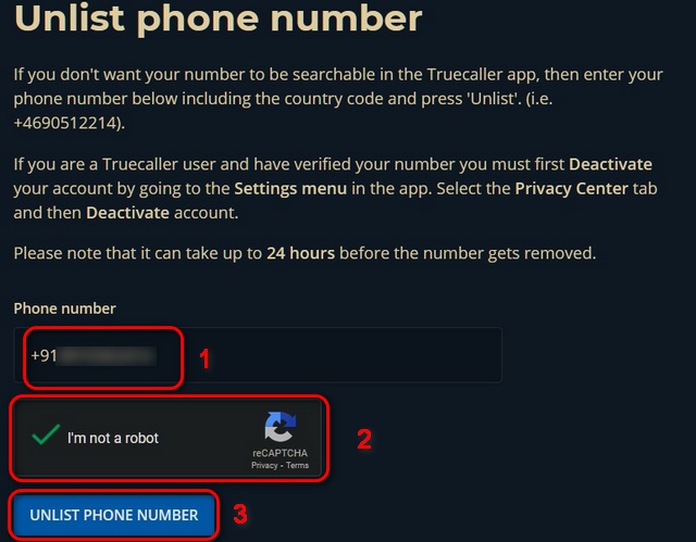 How to Deactivate   Unlist Your Phone Number From Truecaller - 79