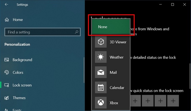 change notification settings Disable Notifications on Windows 10 lock screen