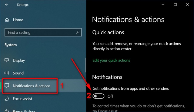 Modifier Les Paramètres De Notification Désactiver Les Notifications Dans Windows 10