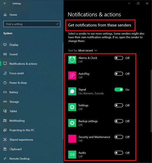 Modifier Les Paramètres De Notification Des Applications Critiques