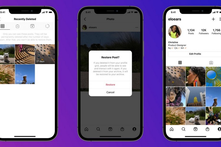 Instagram adds recently deleted feature