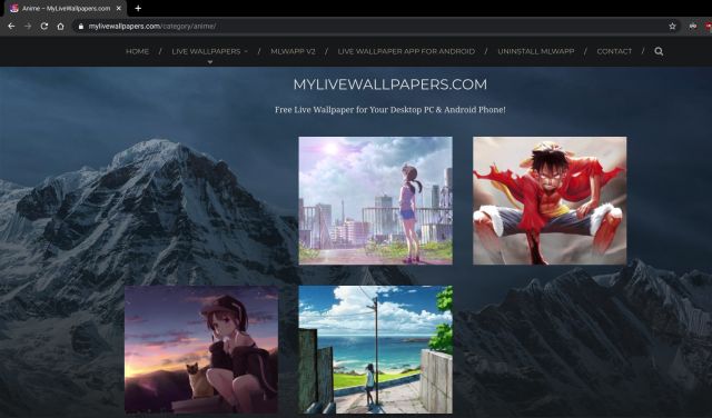 how to get live anime wallpapers on windows 10