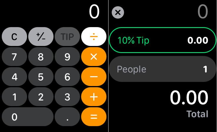 Stock calculator app for Apple Watch