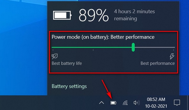 جهت افزایش عمر باتری لپ تاپ، حالت Power Mode را تغییر دهید