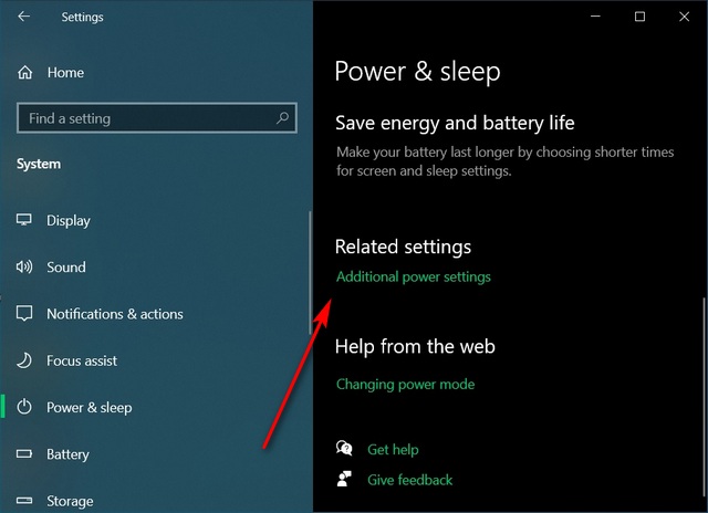 Change Power and Sleep Settings to improve battery life