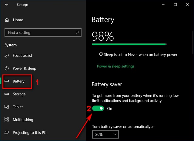 Detect and Disable Battery-draining Apps to improve battery life in Windows 10