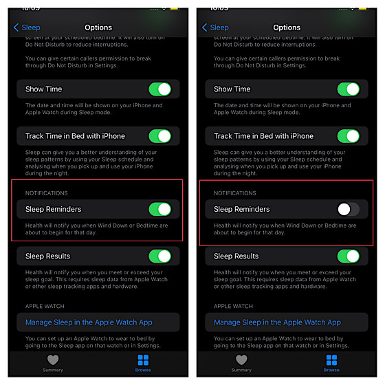 Turn off Bedtime on iPhone