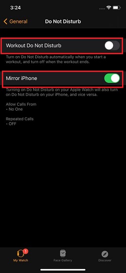 Turn on Mirror iPhone