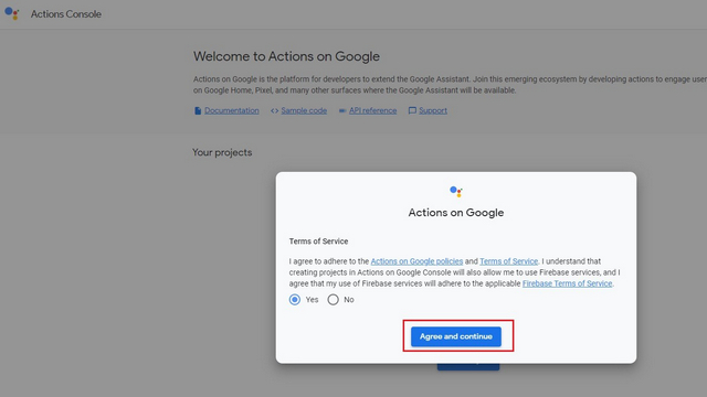 Accepter Google Tos