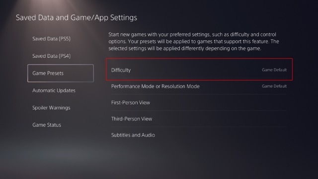 How to Preset Game Difficulty  Resolution  and More on PS5 - 58