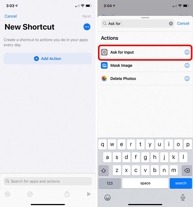 lock iphone apps with siri shortcuts step 1