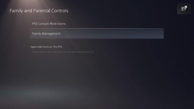 PlayStation 5 - Parental Controls