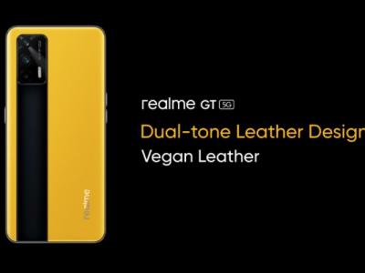 realme GT 5G leather design teased