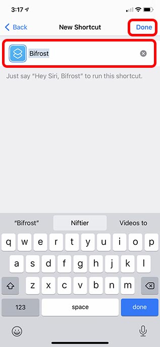 rename shortcut