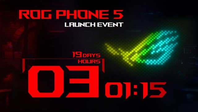 rog phone 5 launch event timer