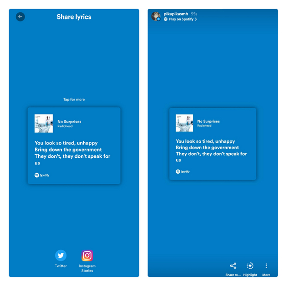 How to Share Spotify and Apple Music Song Lyrics to Instagram Stories - 7
