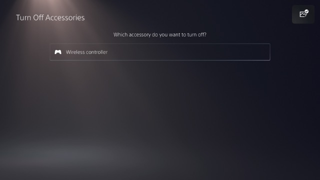 turn off wireless controller ps5